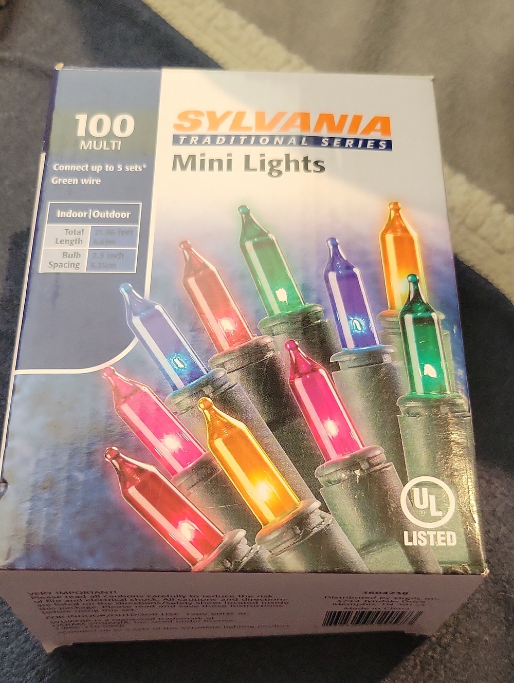 Sylvania Traditional Series 100 Multi Colored Mini Lights Christmas Holiday